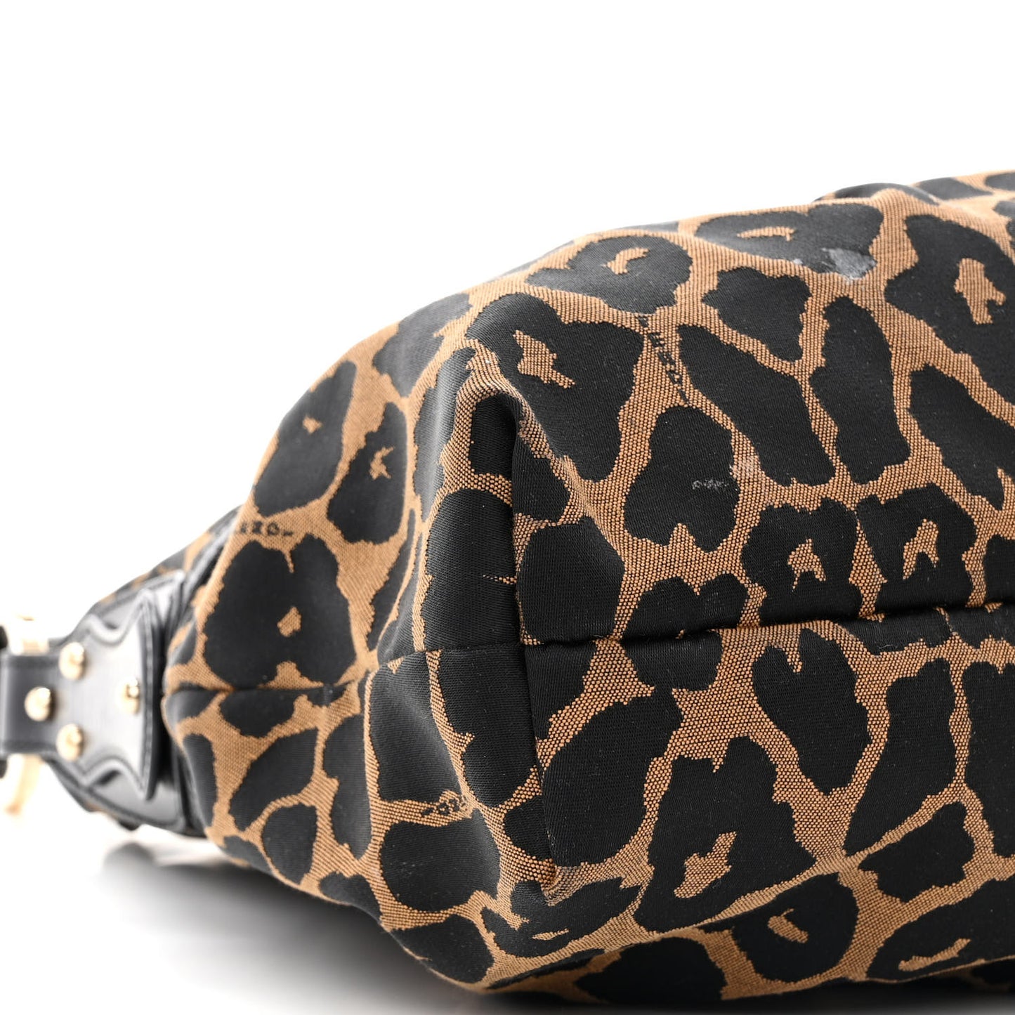 Jacquard Leopard Print Chef Hobo Tobacco