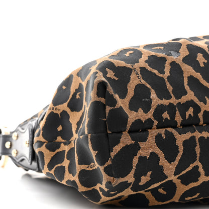 Fendi Jacquard Leopard Print Chef Hobo Tobacco 9 of 10