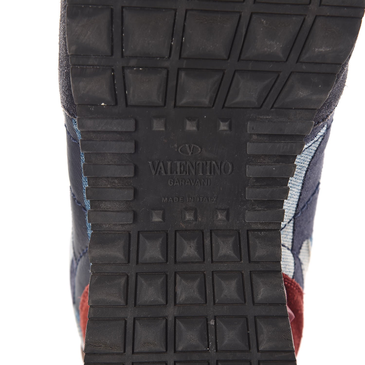 Valentino Garavani Denim Suede Camouflage Mens Rockrunner Sneakers 42 Multicolor 8 of 14