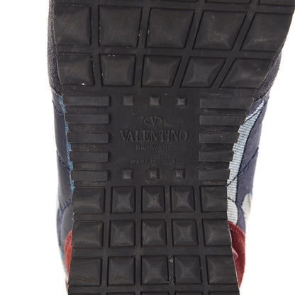 Valentino Garavani Denim Suede Camouflage Mens Rockrunner Sneakers 42 Multicolor 8 of 14