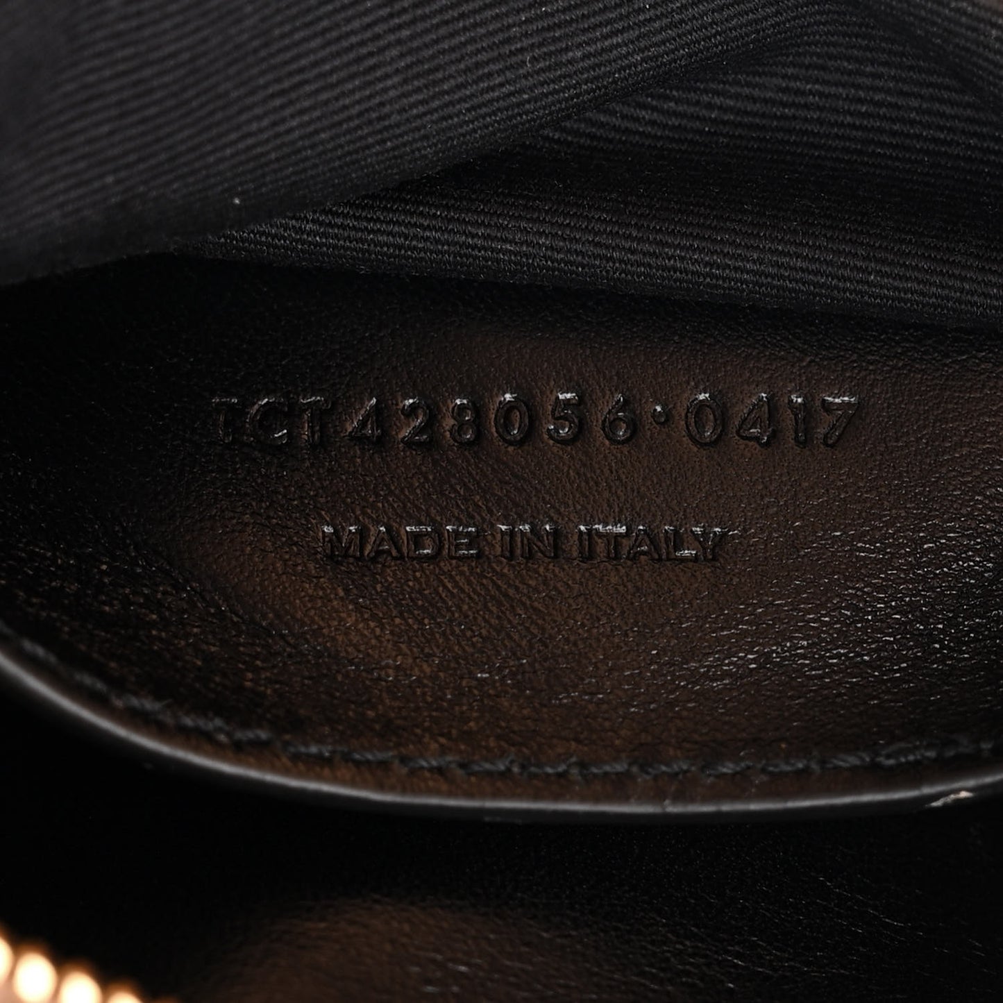 Metallic Cracked Calfskin Matelasse Monogram Medium College Bag Copper