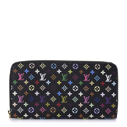 Louis Vuitton Monogram Multicolor Zippy Wallet Black Grenade 1 of 11