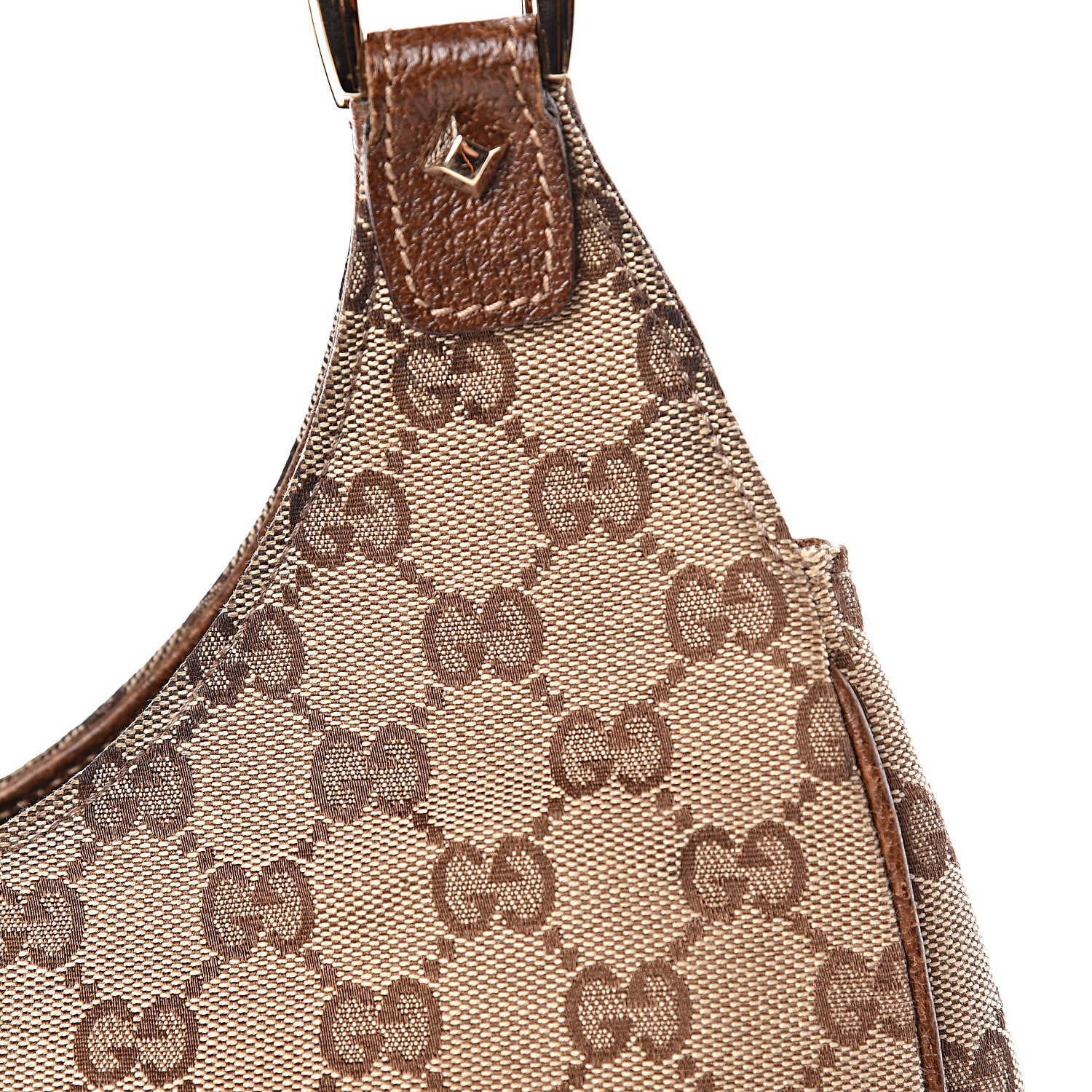 Gucci Monogram Calfskin Large Bardot Shoulder Bag Brown 17 of 20