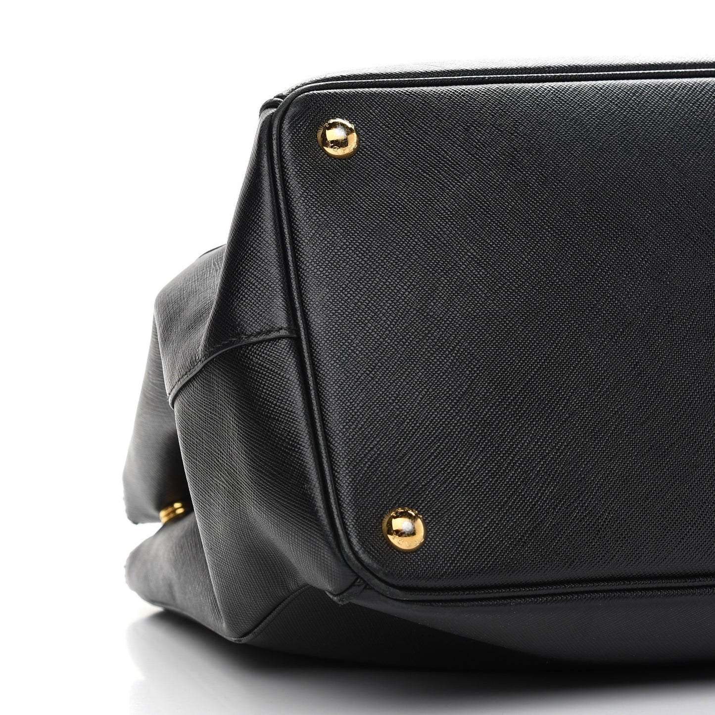 Saffiano Large Galleria Double Zip Tote Black