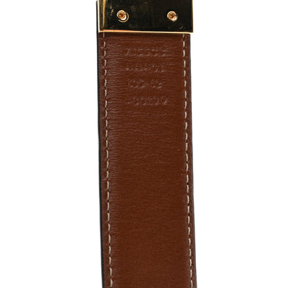 Gucci Textured Dollar Calfskin Ciny Calf Lux Squared Interlocking G 30mm Reversible Belt 105 42 Brown Black 6 of 7
