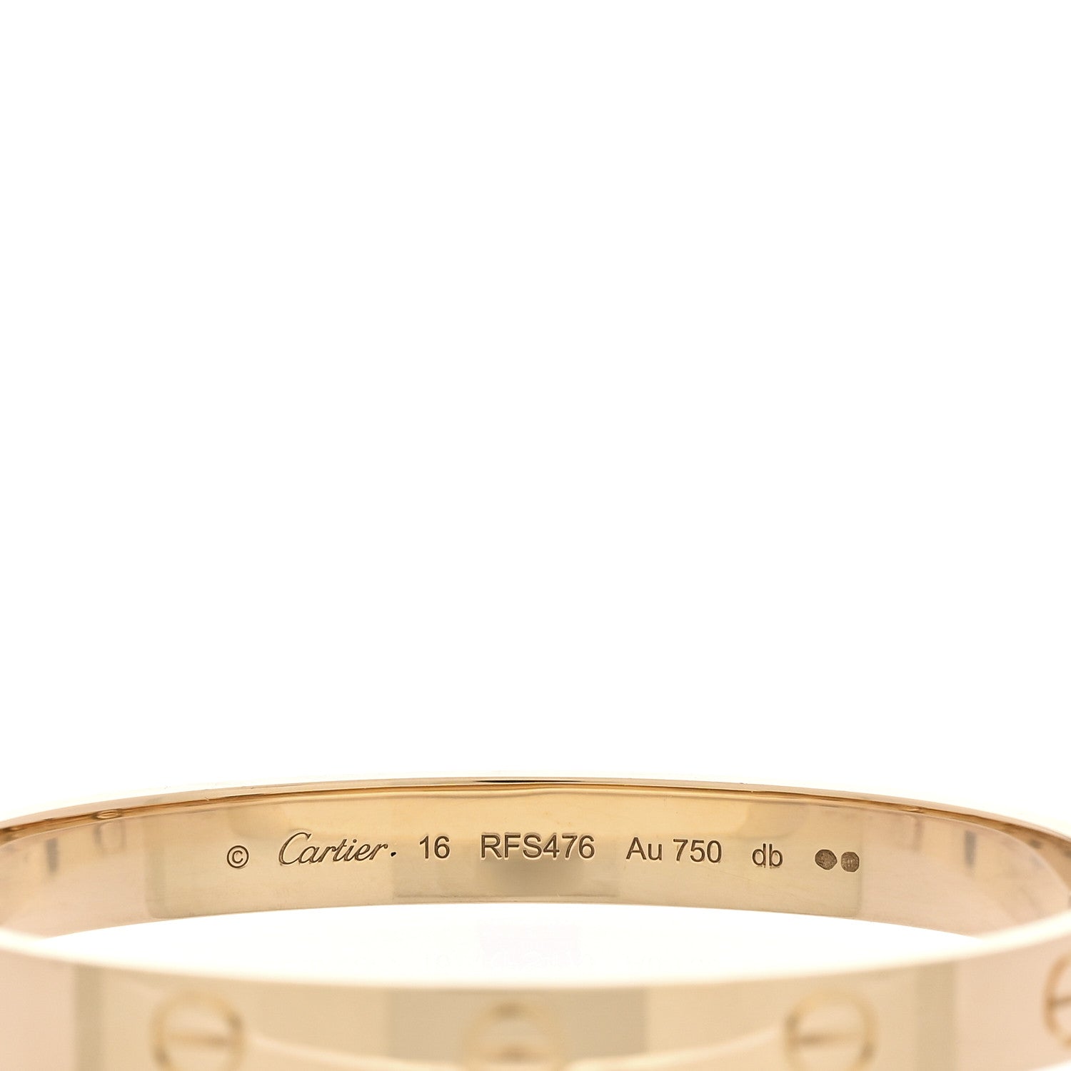 Cartier 18K Yellow Gold LOVE Bracelet 16 4 of 9