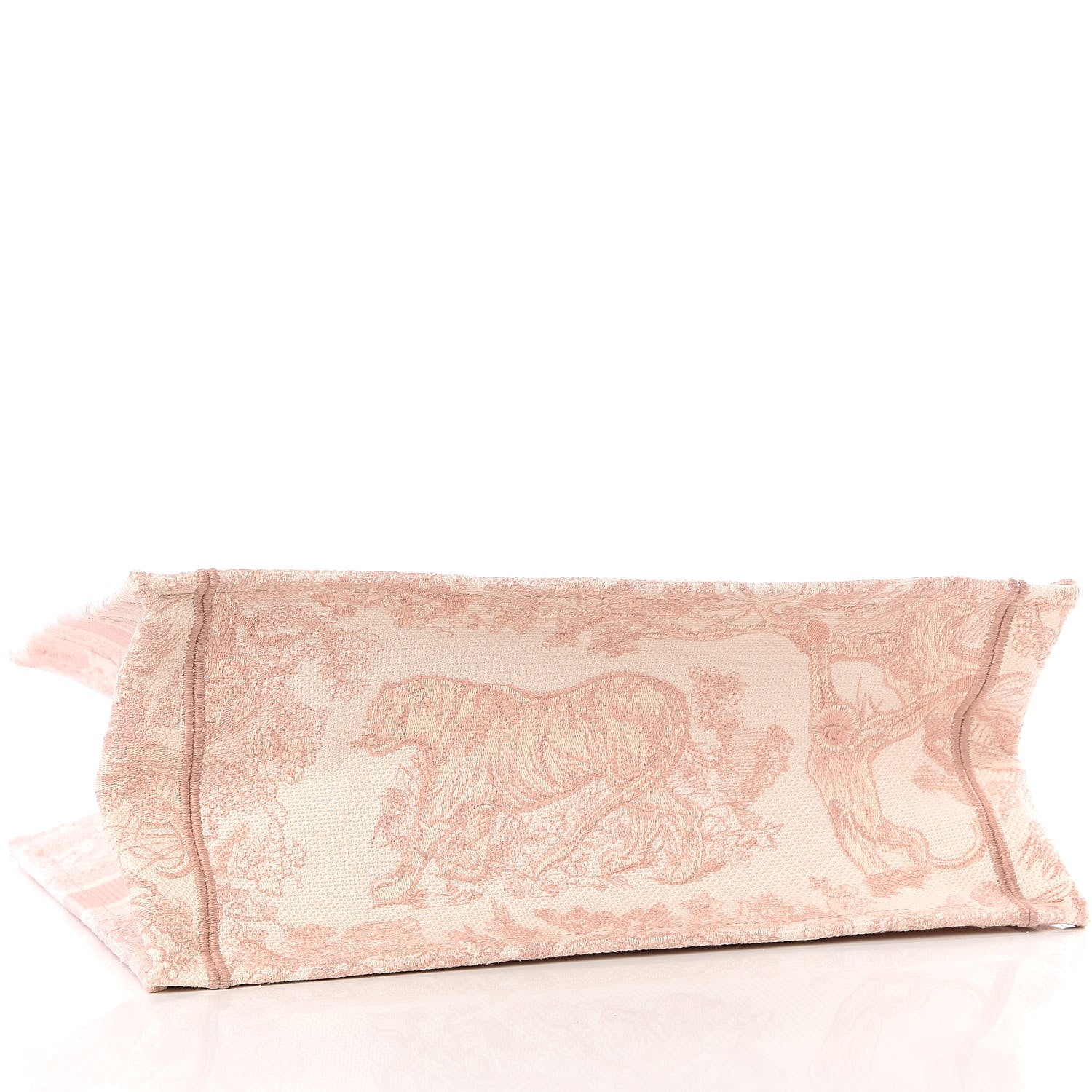 Christian Dior Canvas Embroidered Medium Dioriviera Toile De Jouy Book Tote Rose 3 of 9
