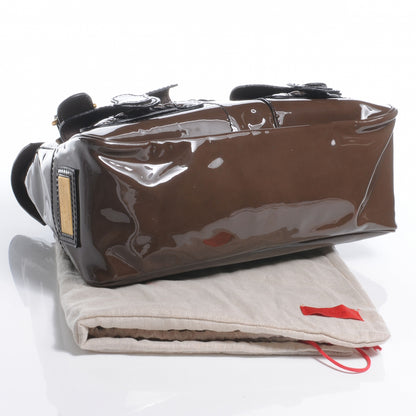 Valentino Garavani Patent Large Histoire Brown 4 of 7