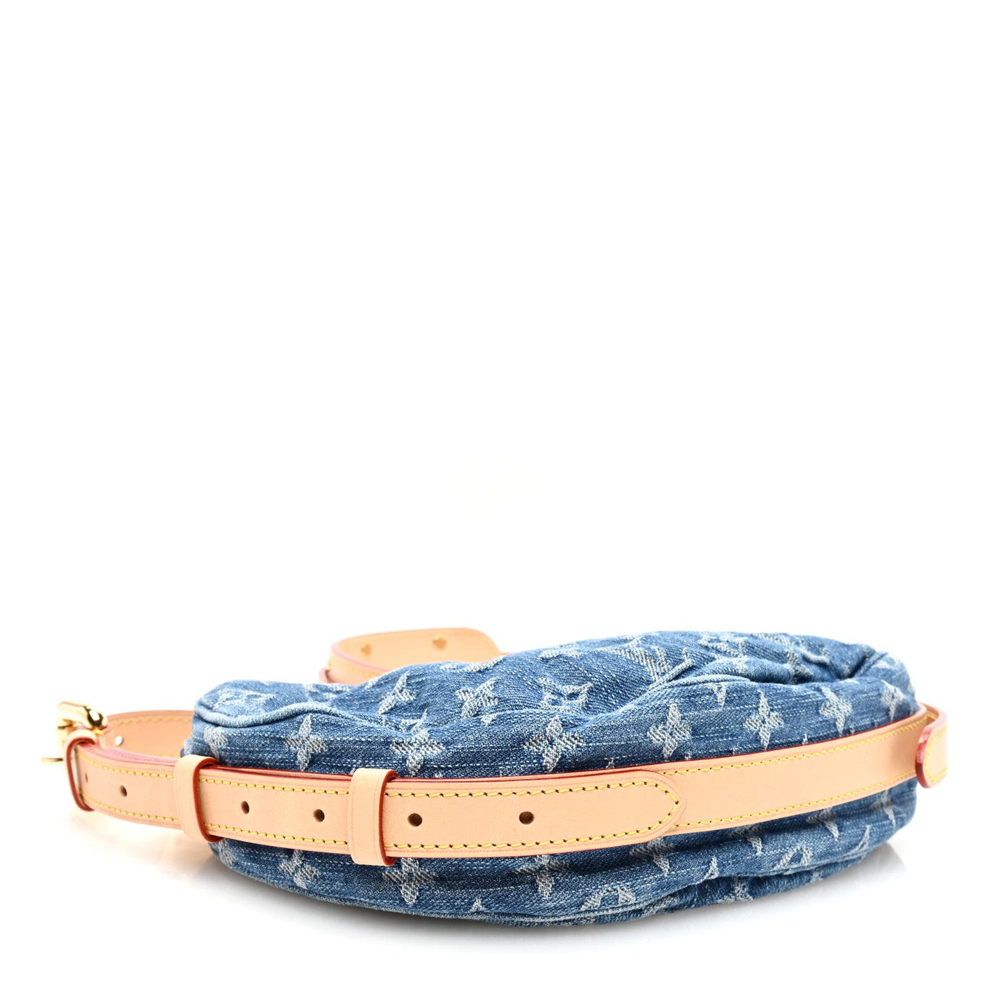 Monogram Denim Croissant MM Blue