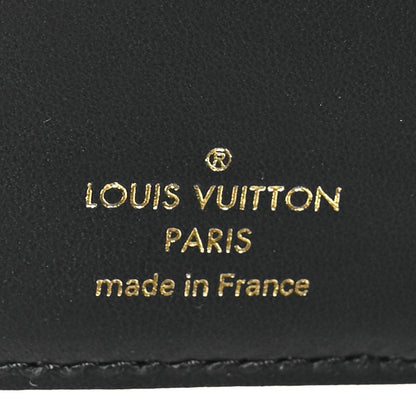 Louis Vuitton Lambskin Embossed Monogram LV Ski Lou Coussin Wallet Black 6 of 7