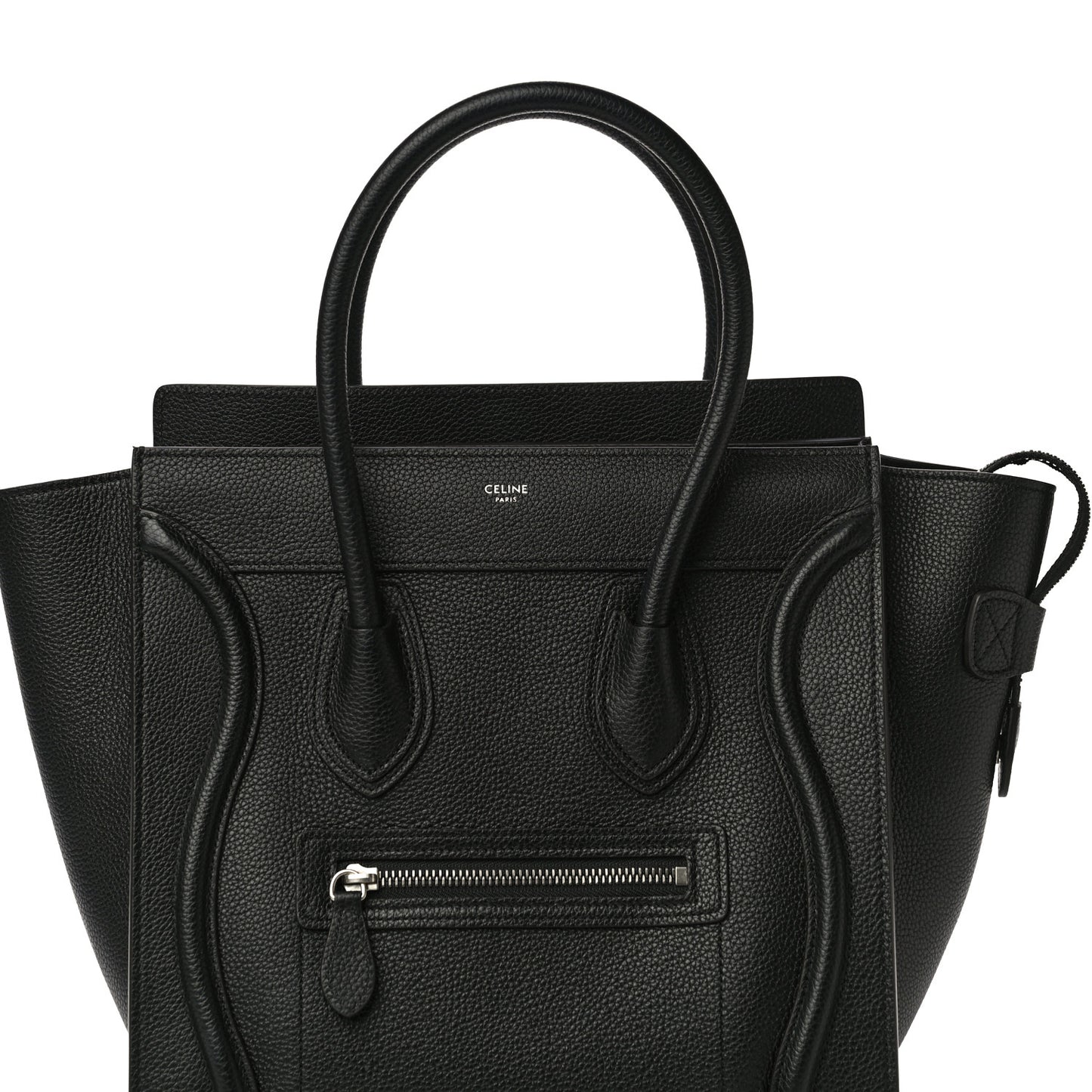 Drummed Calfskin Micro Luggage Black