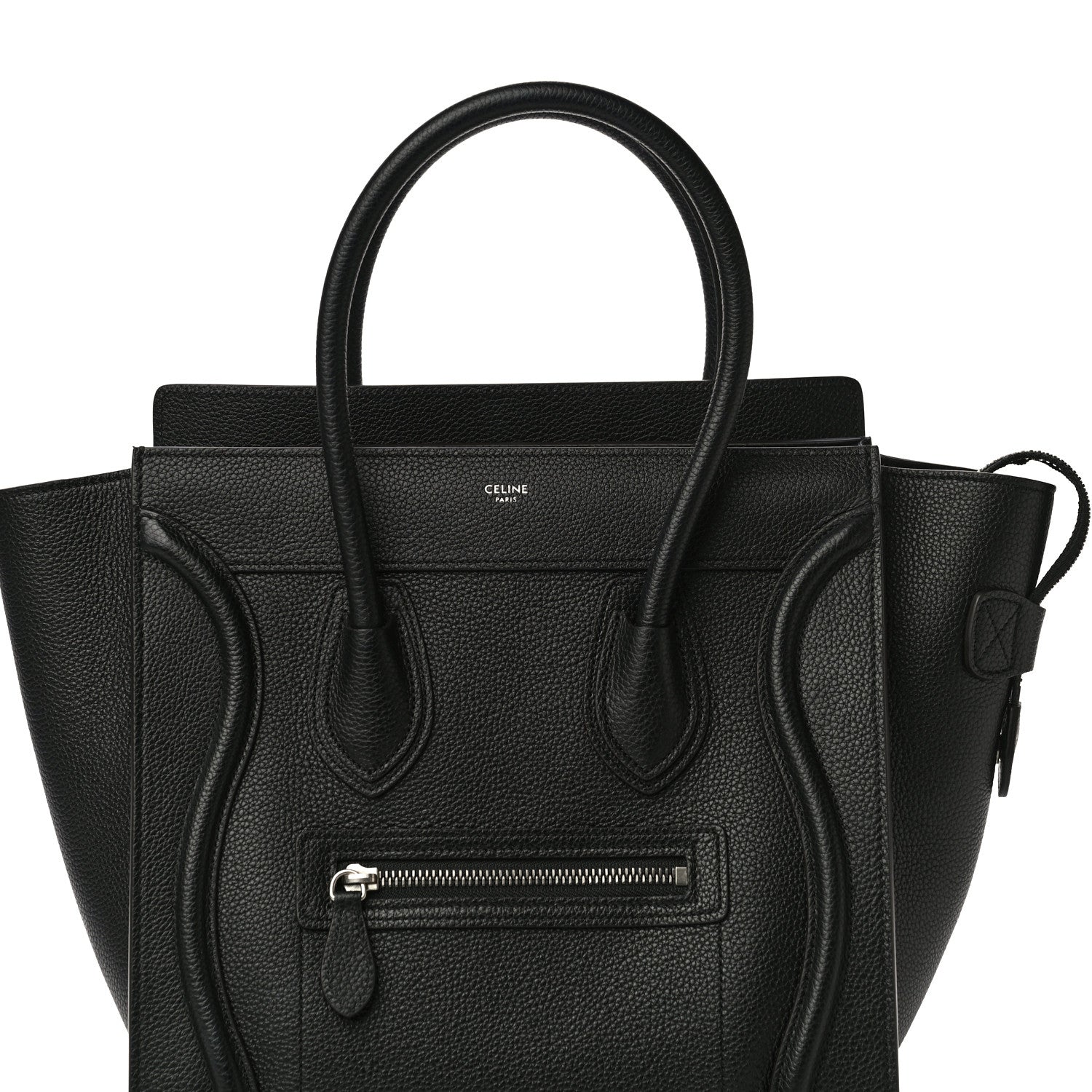 Celine Drummed Calfskin Micro Luggage Black 7 of 12