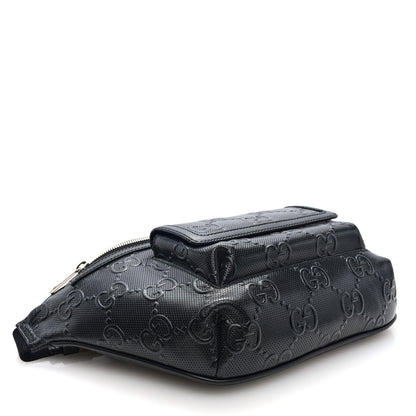 Gucci Calfskin GG Tennis Embossed Pocket Belt Bag Black 4 of 10