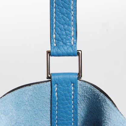 Hermes Taurillon Clemence Picotin Lock 18 PM Blue Jean 10 of 13