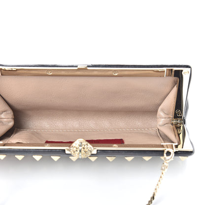 Valentino Garavani Lambskin Rockstud All Over Clutch Black 5 of 11