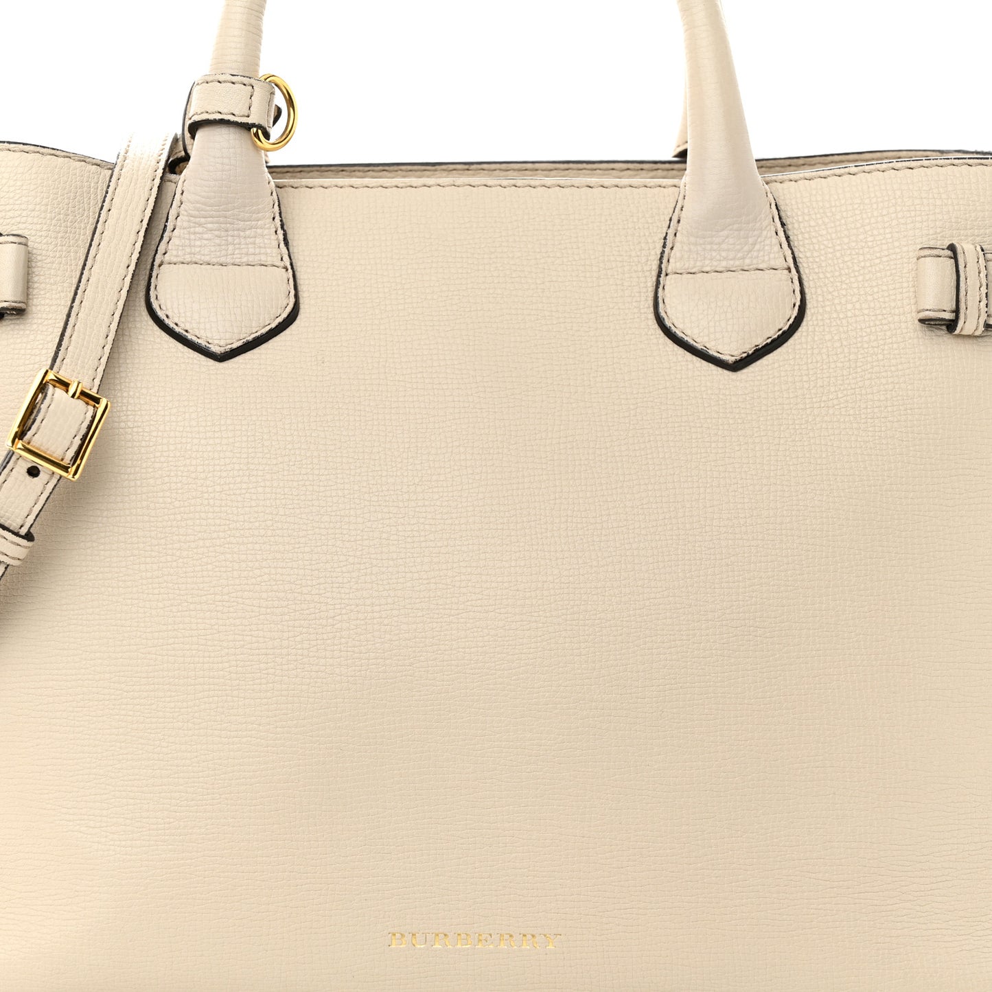 Derby Calfskin House Check Medium Banner Tote Limestone