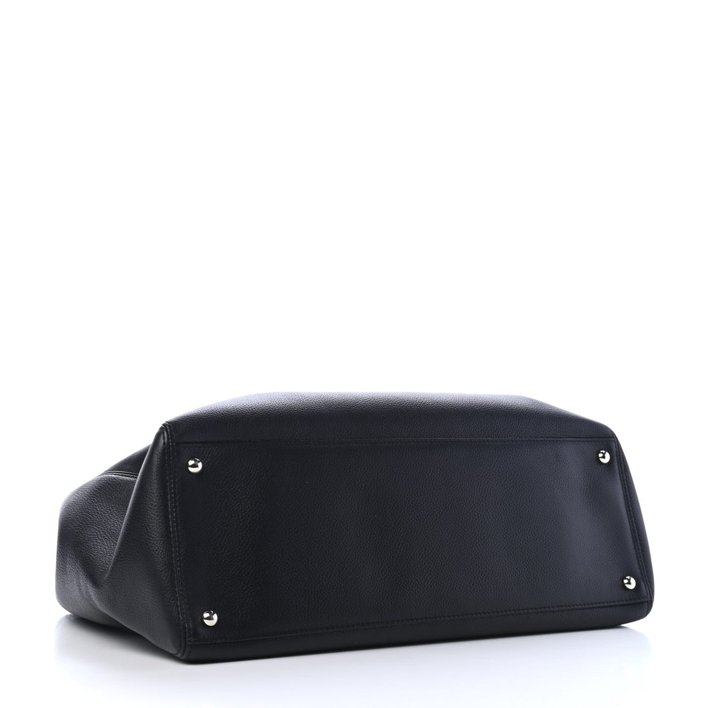 Calfskin Cerf Executive Shopper Tote Black