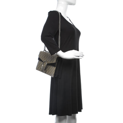 Gucci GG Supreme Monogram Small Dionysus Shoulder Bag Black 2 of 7