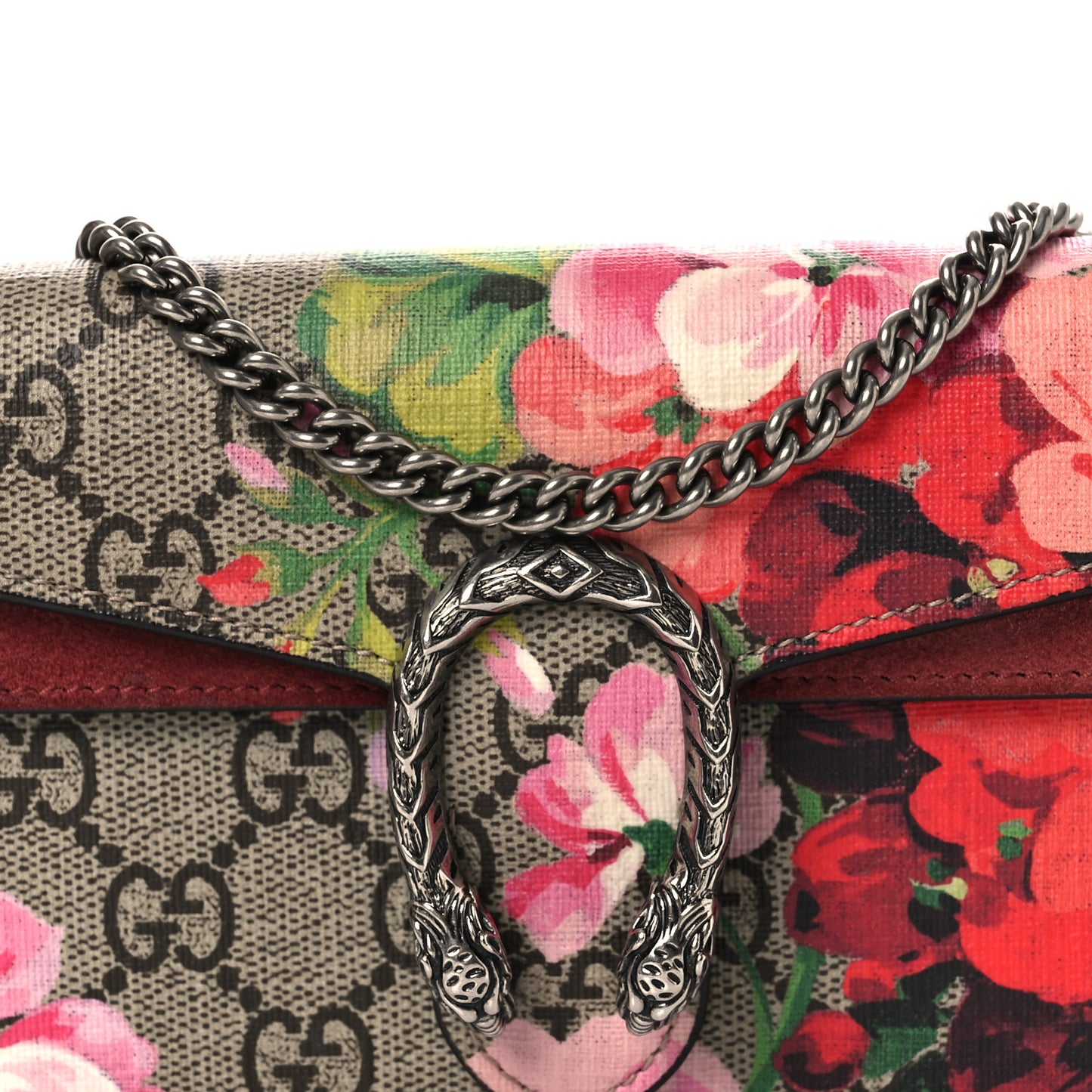 GG Supreme Monogram Blooms Super Mini Dionysus Shoulder Bag Beige Multicolor Dry Rose