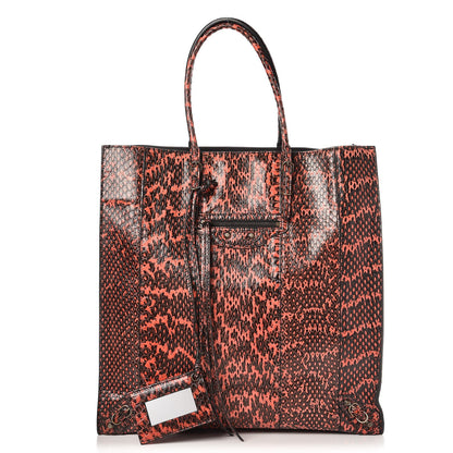 Balenciaga Elaphe Papier Ledger Tote Red 1 of 9