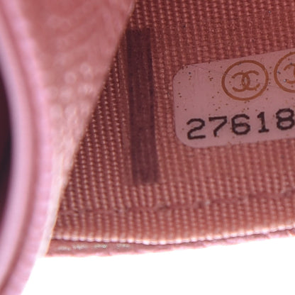 Chanel Iridescent Caviar Quilted Card Holder Pink 8 of 9