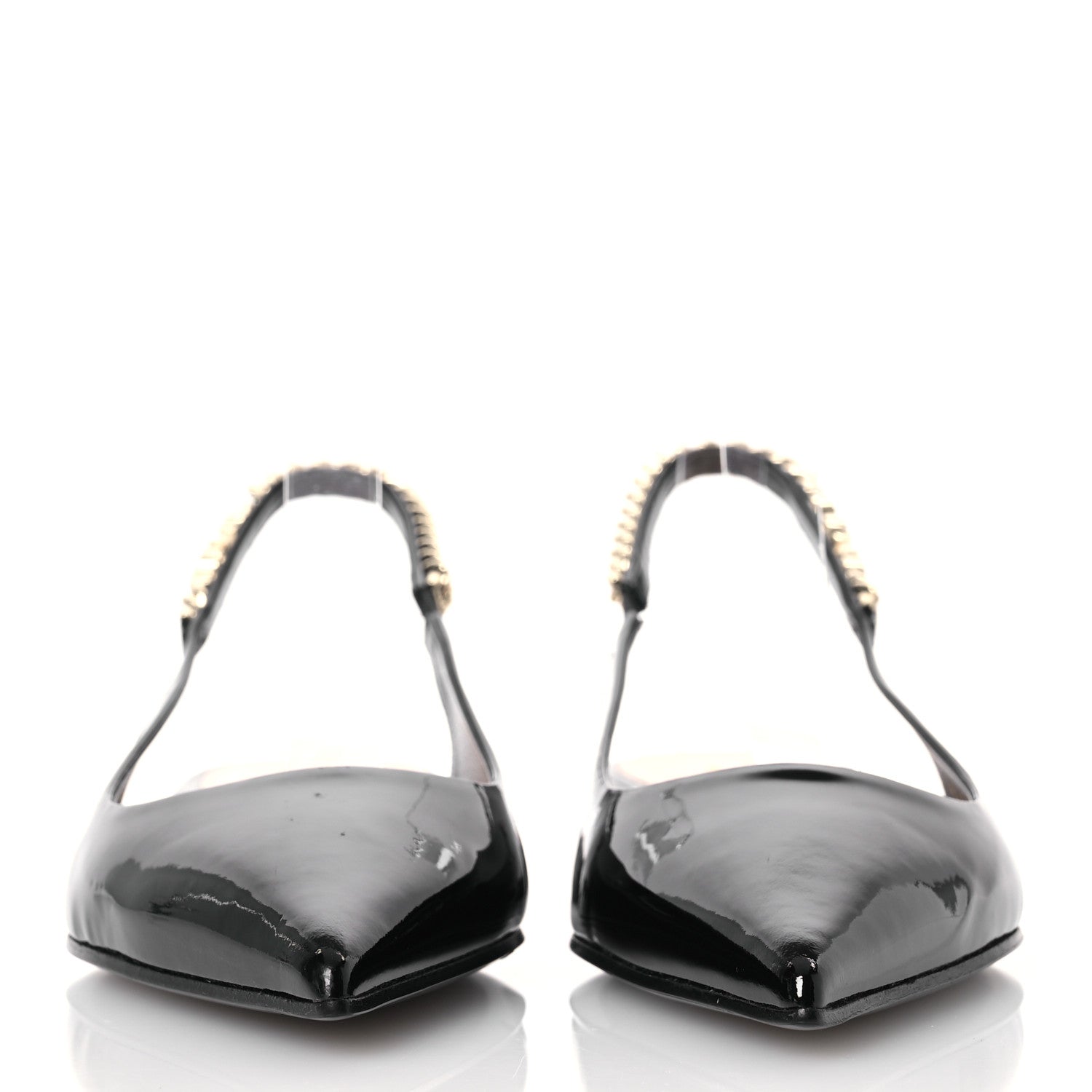 Gucci Patent Signoria Ballet Slingback Ballet Flat 37 Black 2 of 10