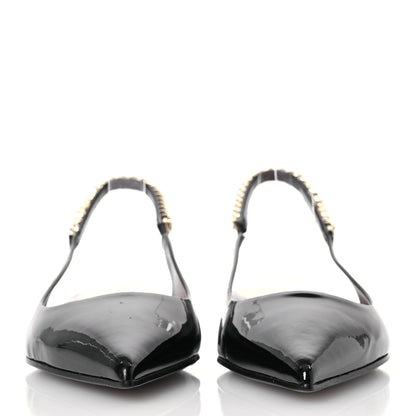Gucci Patent Signoria Ballet Slingback Ballet Flat 37 Black 2 of 10