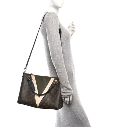 Louis Vuitton Monogram V Tote MM Khaki Cream 2 of 10