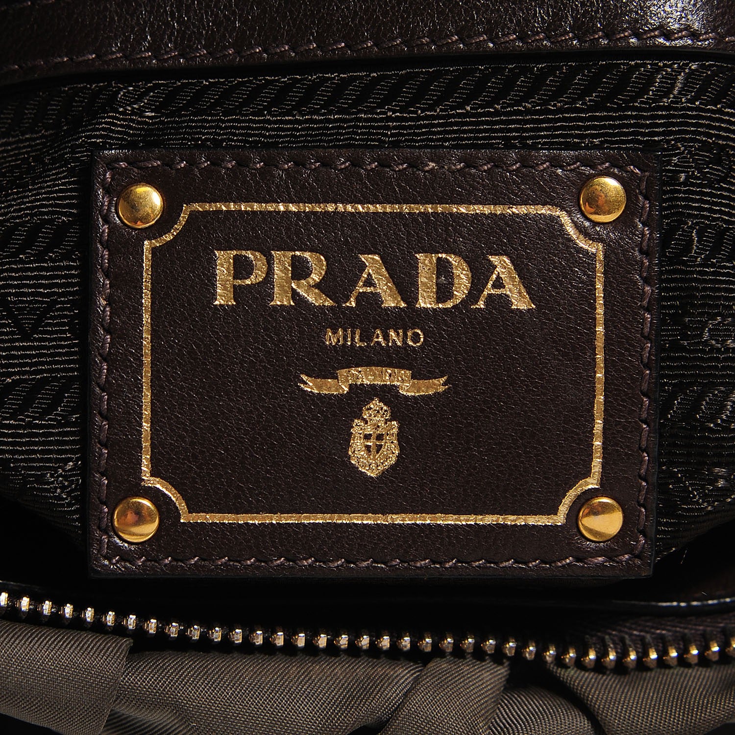 Prada Tessuto Nylon Gaufre Tote Fumo 7 of 10