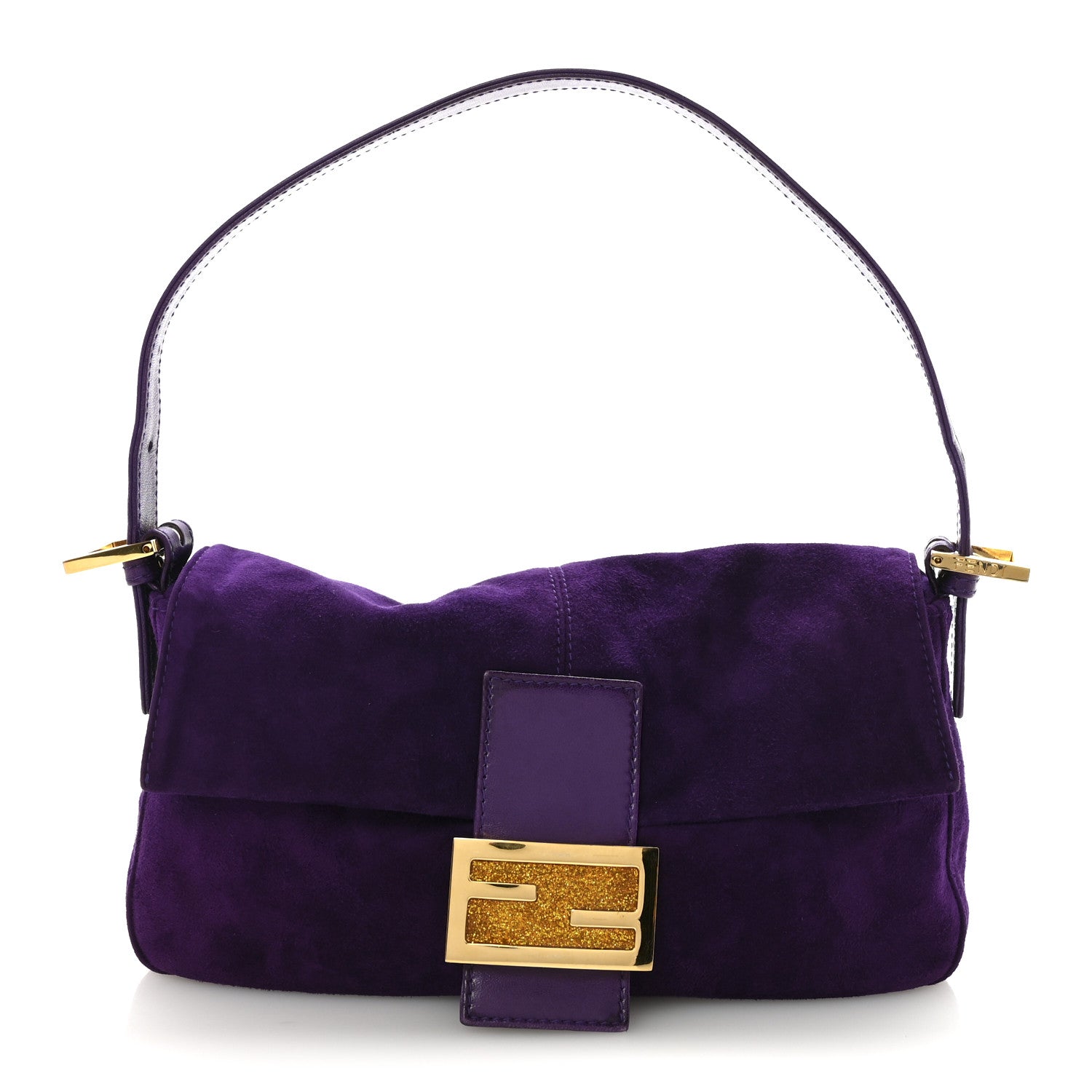 Fendi Suede Baguette Purple 1 of 9