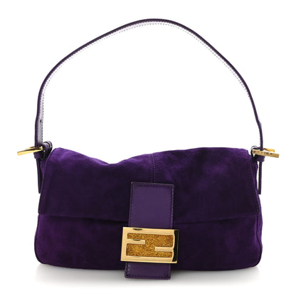 Fendi Suede Baguette Purple 1 of 9