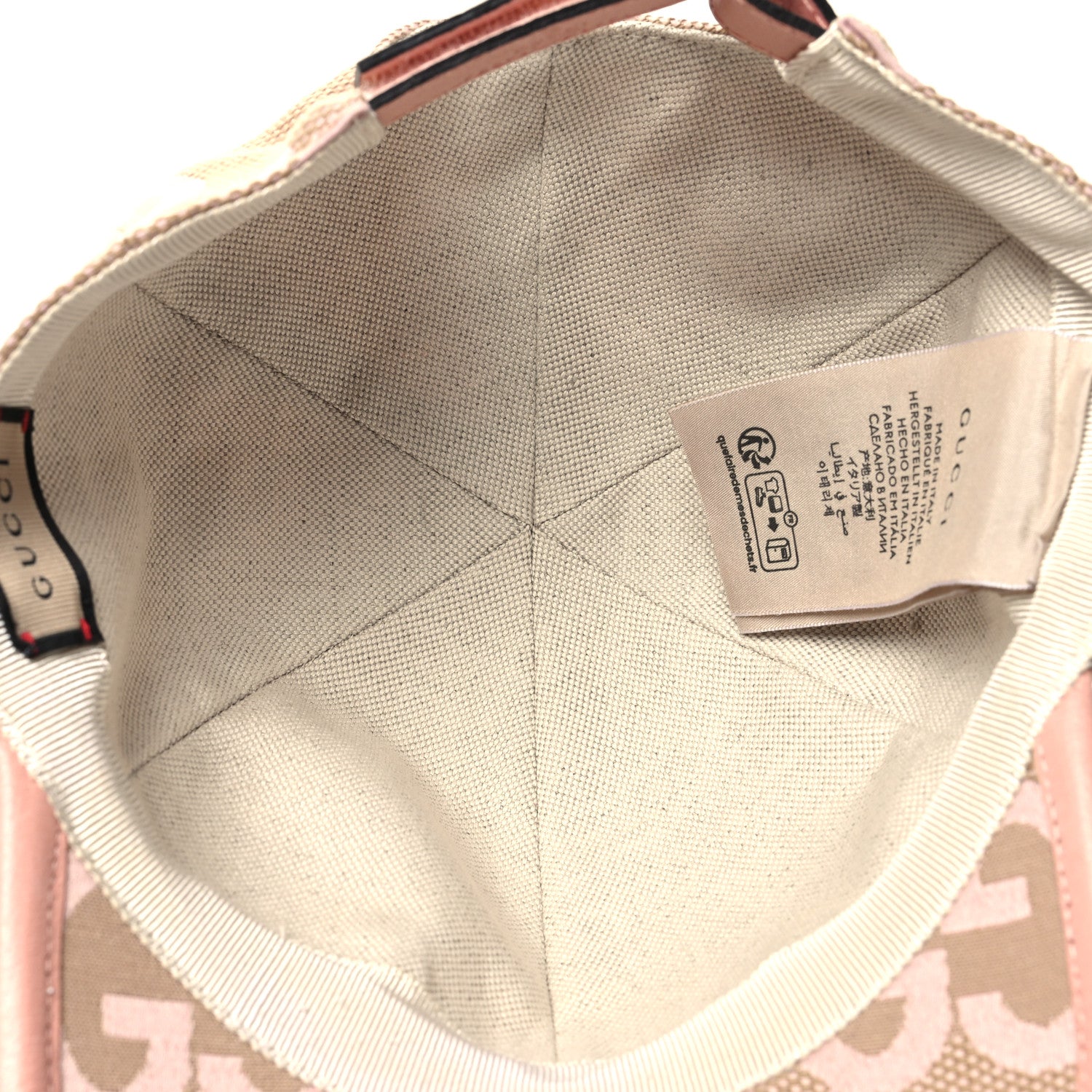 Gucci Monogram Jumbo GG Mosteri Baseball Hat S 56 Beige Light Pink 6 of 10