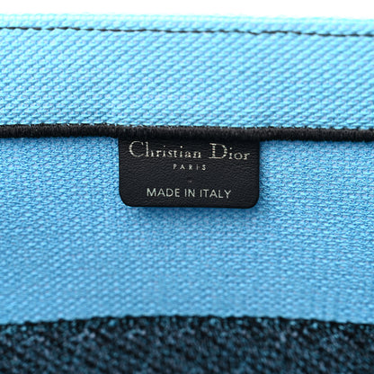 Christian Dior Canvas Embroidered Medium Jungle Pop Book Tote Blue 6 of 11