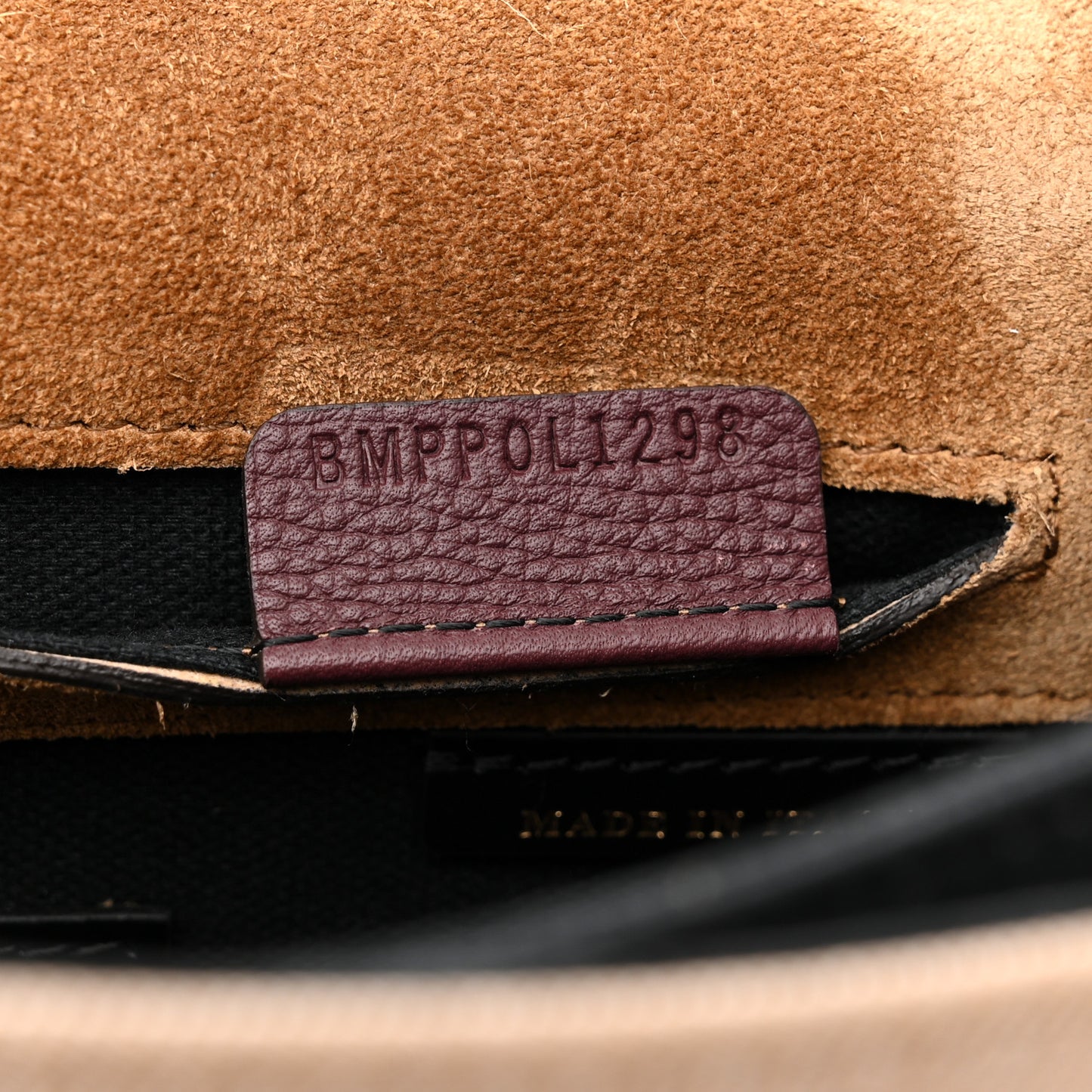 Derby Calfskin House Check Small Macken Crossbody Bag Mahogany Red