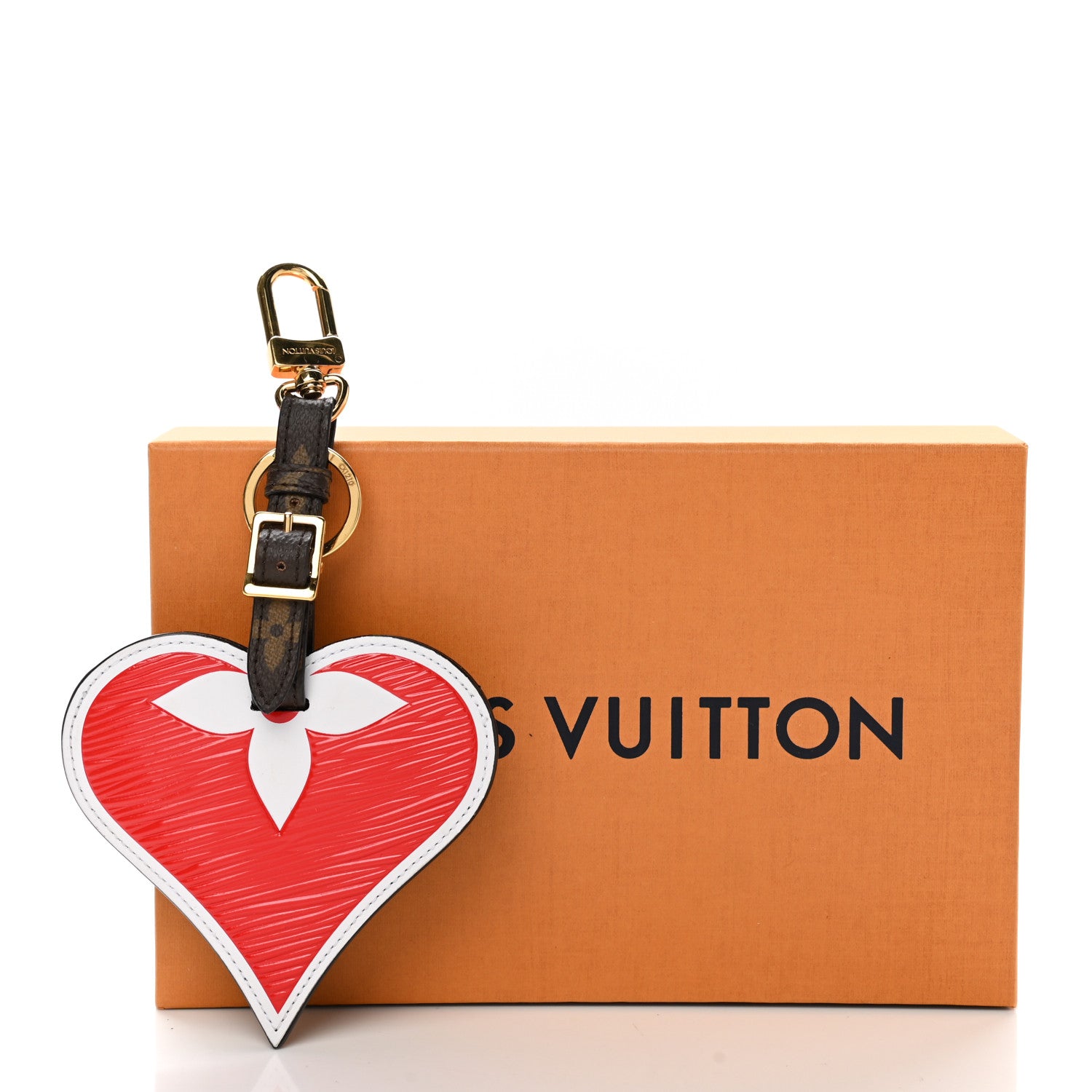 Louis Vuitton Epi Monogram Game On Heart Bag Charm Key Holder Red 5 of 5