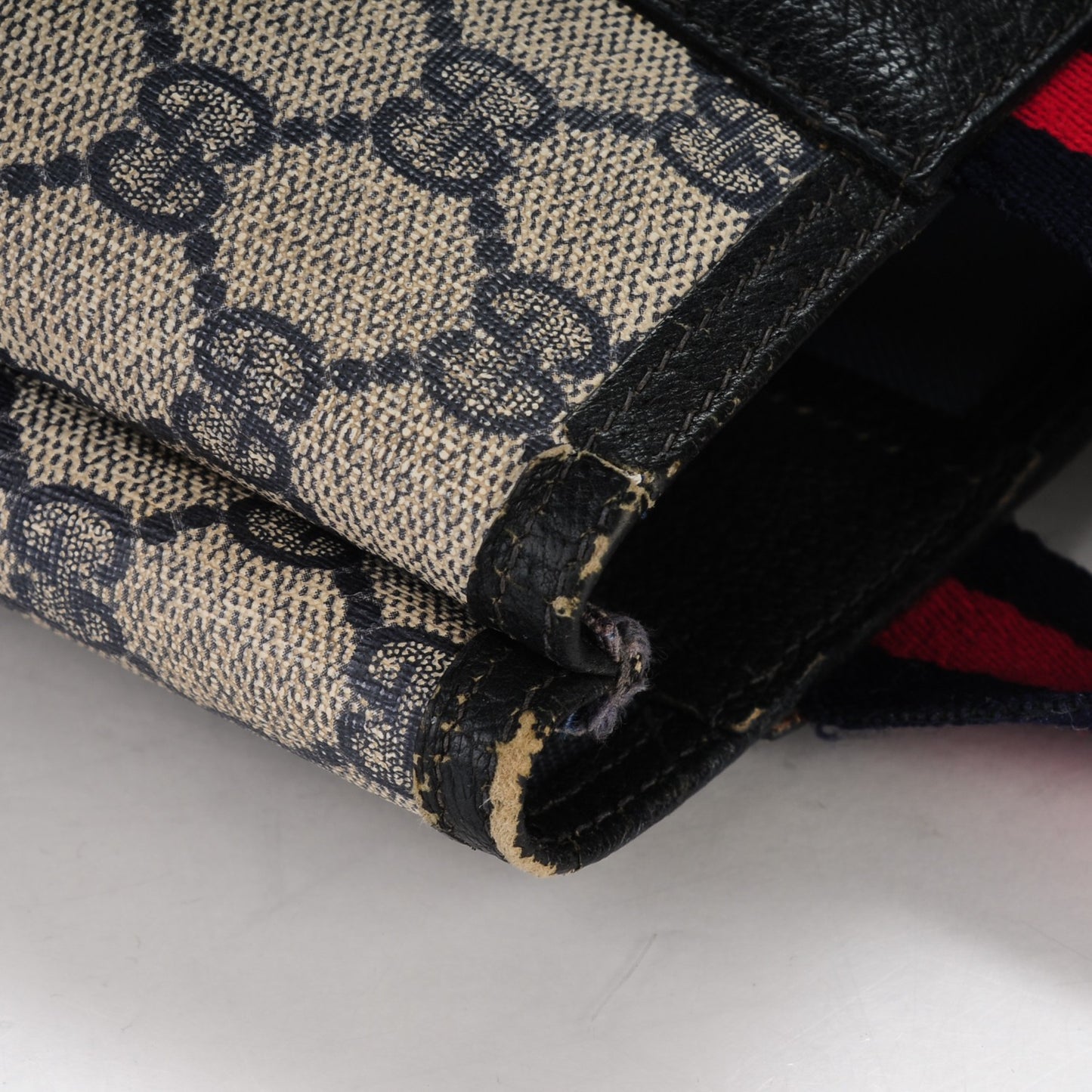 GG Plus Monogram Shoulder Bag Navy