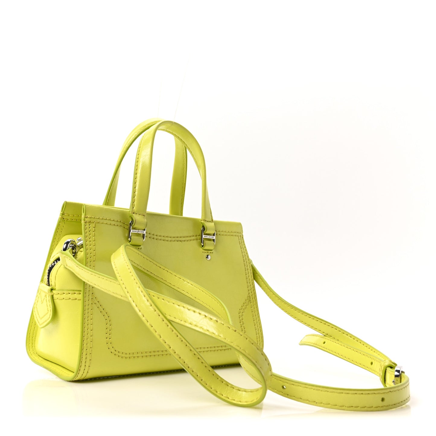 Textured Calfskin Mini Cruiser Convertible Satchel Limoncello