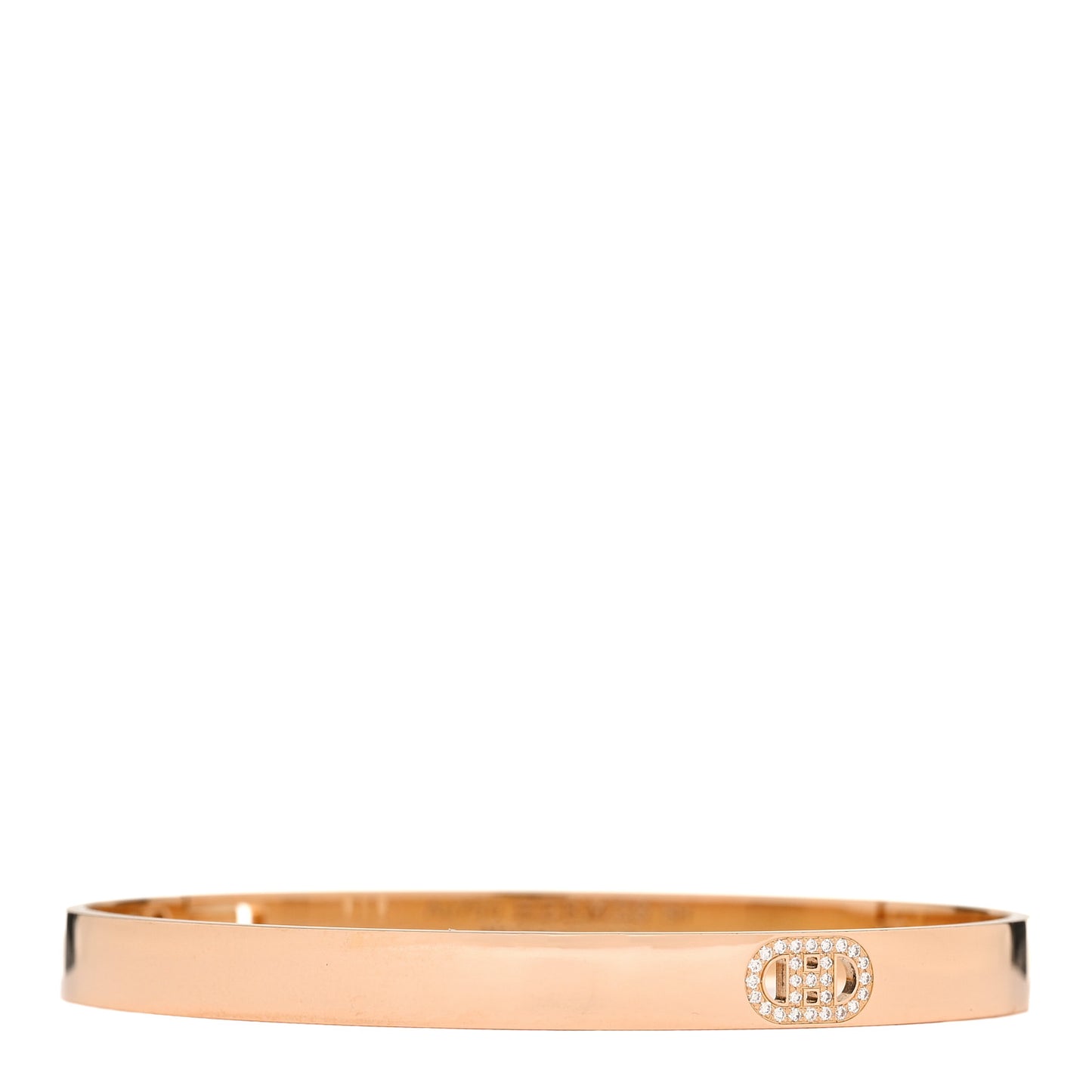 18K Rose Gold Diamond PM H D'Ancre Bracelet SH
