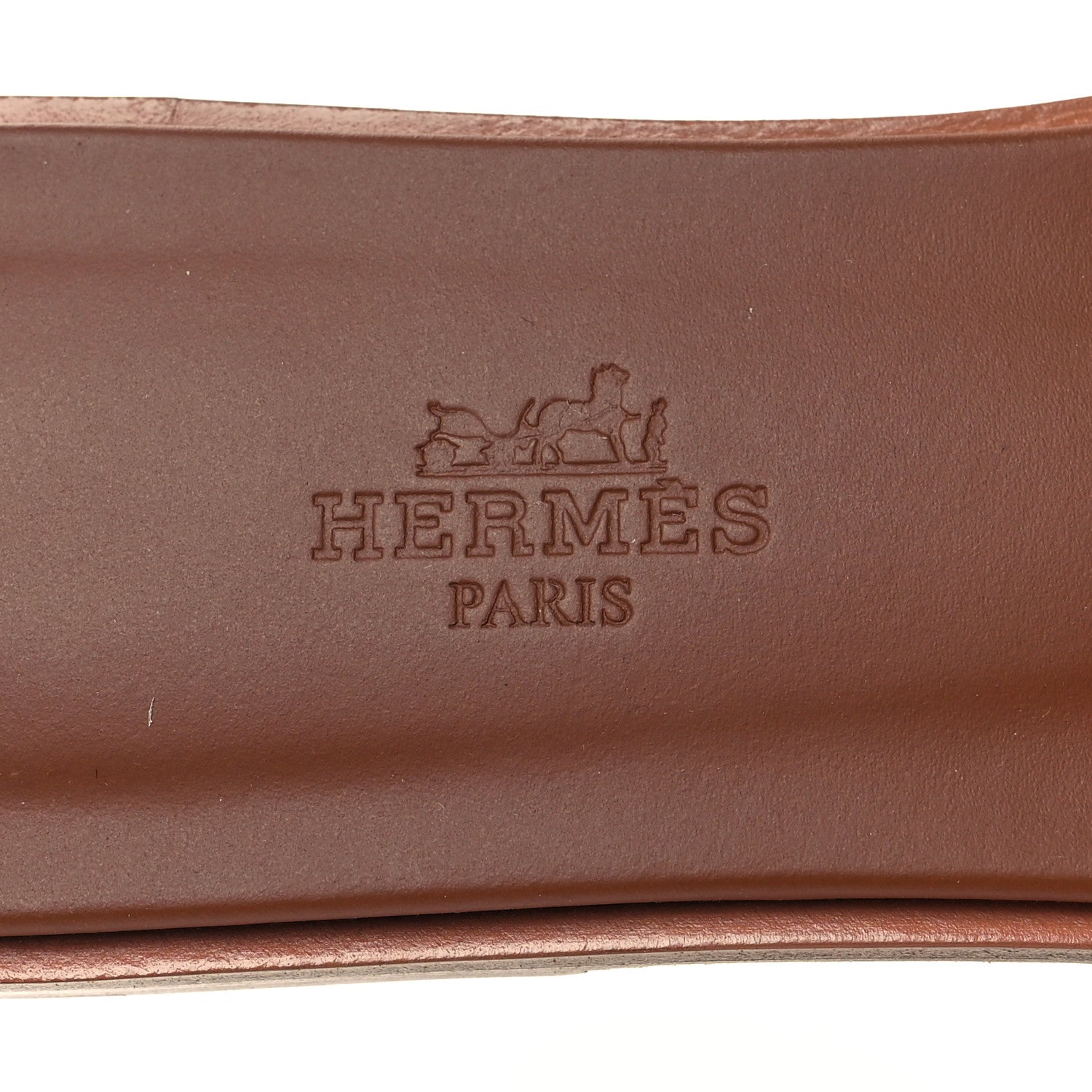 Hermes Box Calfskin Oran Sandals 37.5 Gold 8 of 8