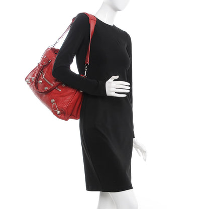 Balenciaga Agneau Giant 21 Silver Hardware City Bag Tomato 2 of 21