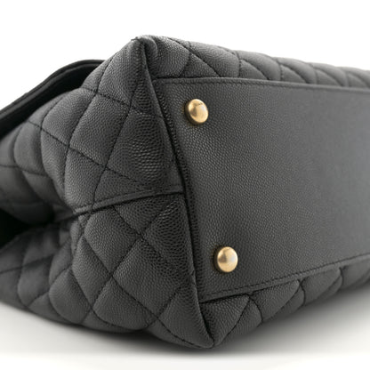 Chanel Caviar Quilted Small Coco Chain Handle Flap Black 9 of 11