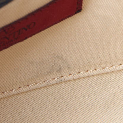 Valentino Garavani Vitello Colorblock Medium Free Rockstud Flip Lock Crossbody Bag Marine White 10 of 11