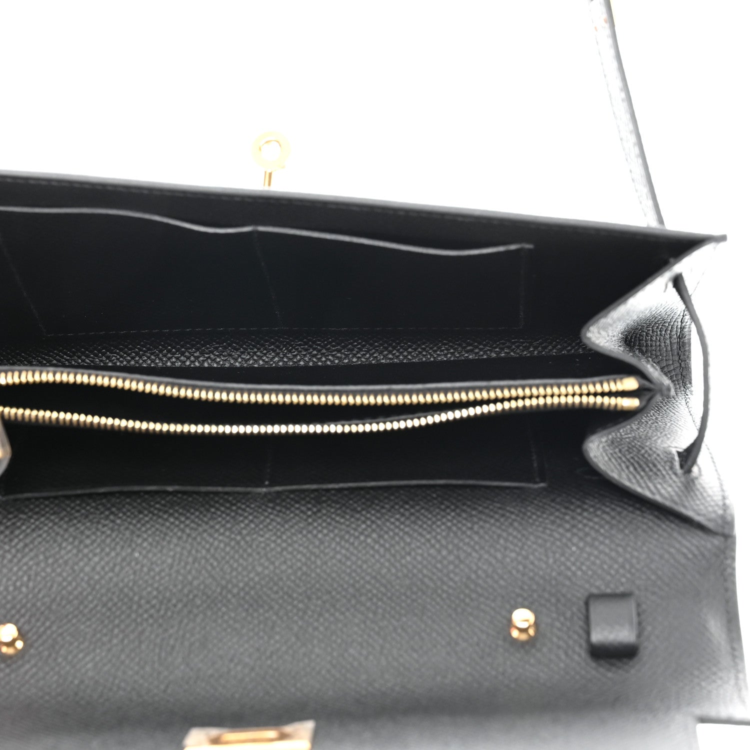 Hermes Epsom Kelly Wallet To Go Black 5 of 10
