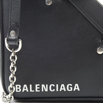 Balenciaga Calfskin XS Triangle Chain Duffle Black 8 of 10