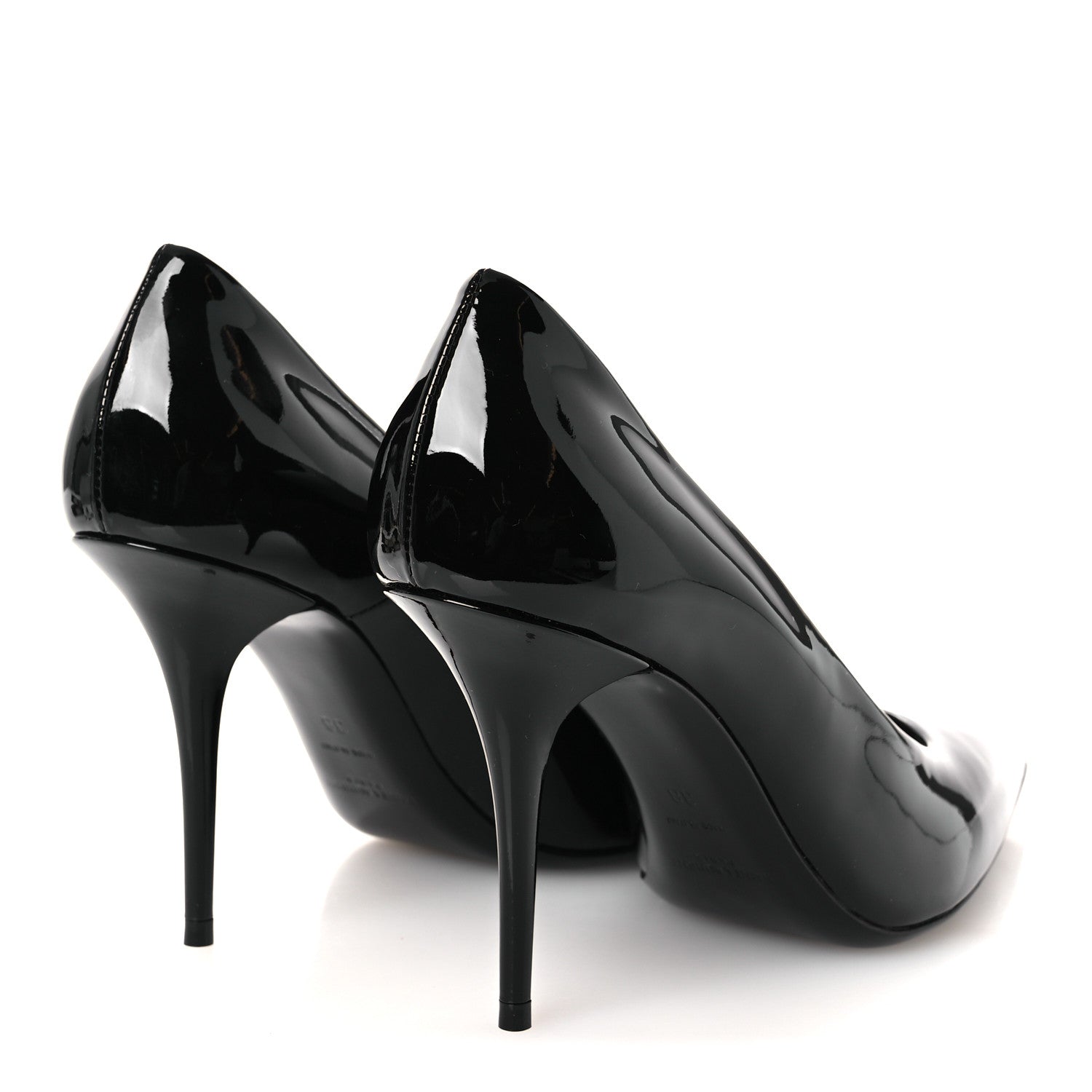 Saint Laurent Vernice Seta Soft Norma 90 Pumps  38 Black 5 of 10