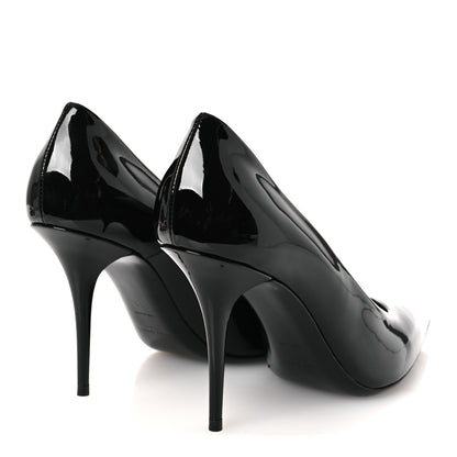 Saint Laurent Vernice Seta Soft Norma 90 Pumps  38 Black 5 of 10