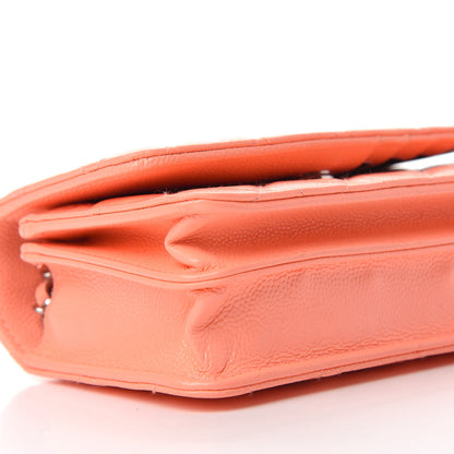 Chanel Caviar Quilted Mini Wallet On Chain WOC Coral 6 of 10