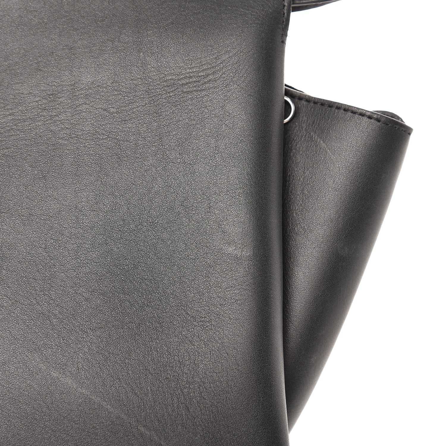 Celine Natural Calfskin Tri-Fold Clutch on Chain Black 9 of 11