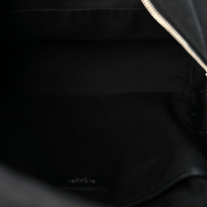 Saint Laurent Canvas Signature Embroidered City Backpack Black 5 of 10