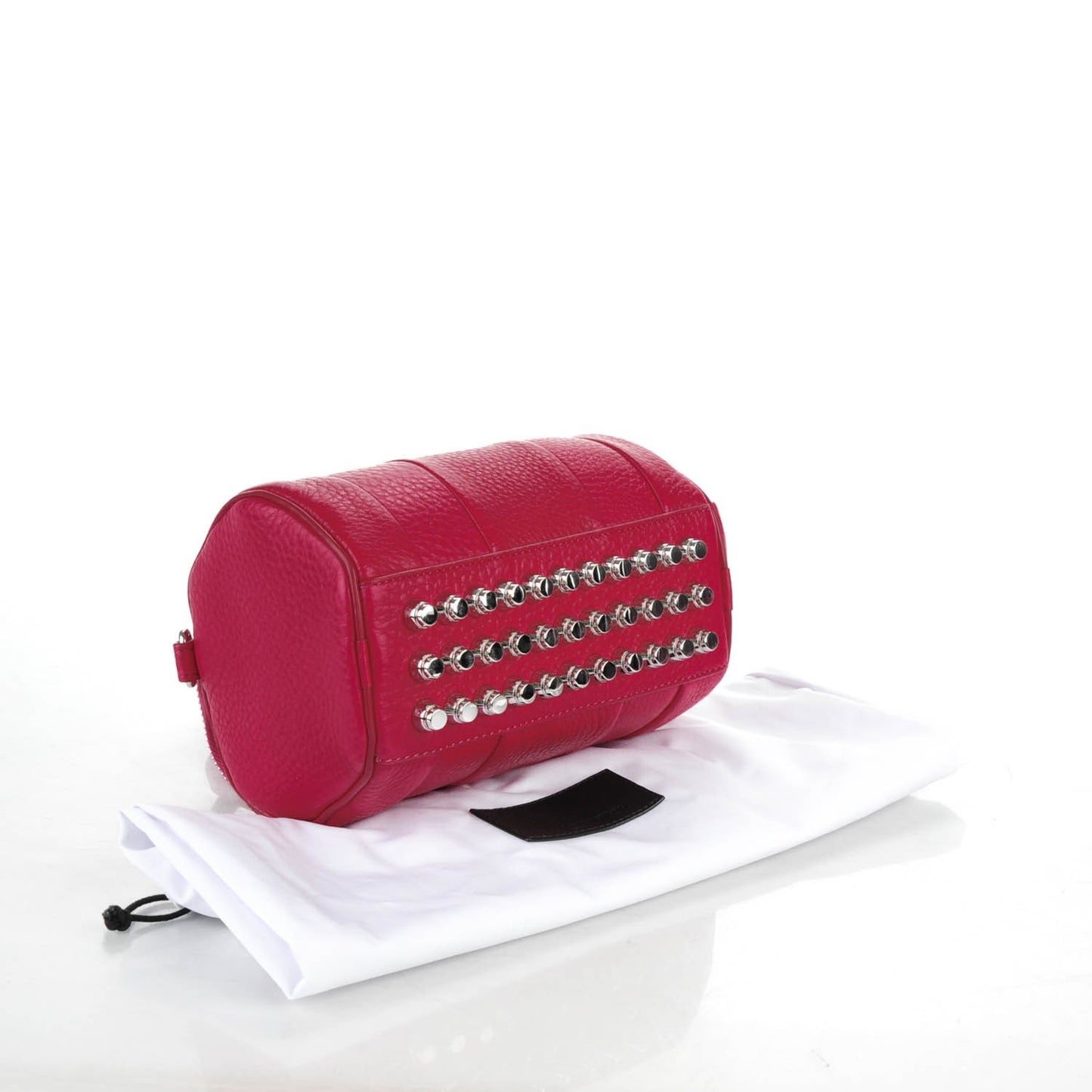 Pebbled Lambskin Mini Rockie Fuchsia Rhodium Hardware